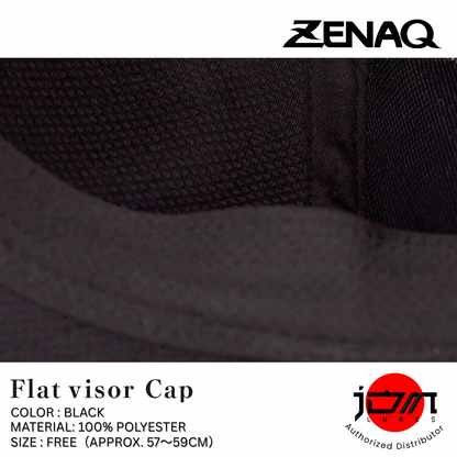 Topi Visor Datar Zenaq / Campuran Wol (Hitam)
